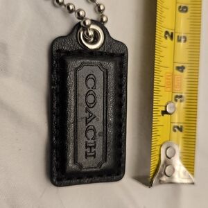 Coach Black Leather Key Holder